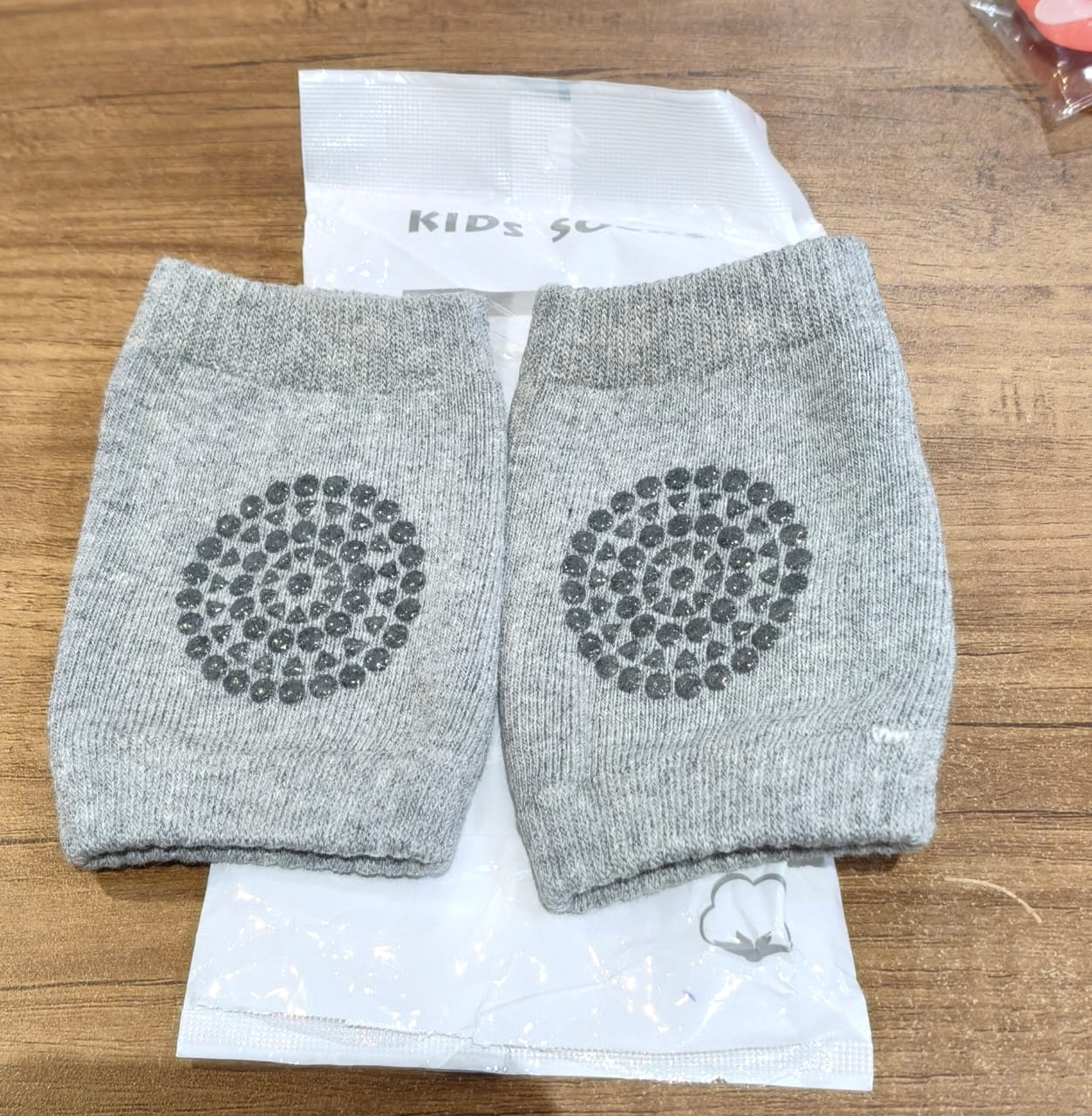 Light Grey Toddler Wool Knit Leg Warmer (Knee Guard)