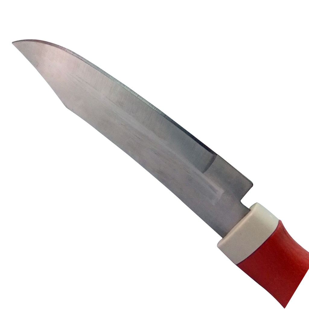 Small knife with blade cover for safe storage.