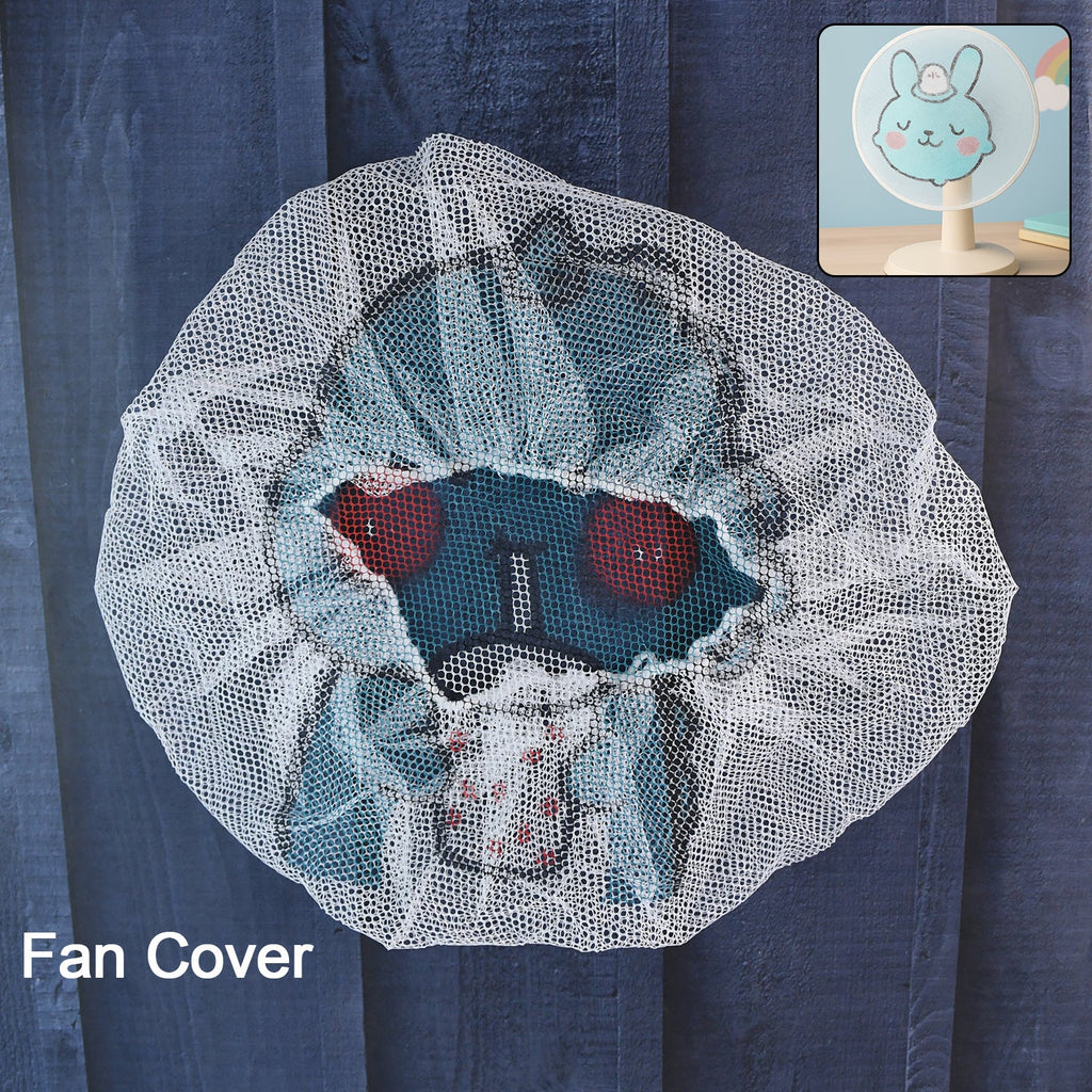 Cute Cartoon Character Fabric Mesh Fan Cover (1 Pc / Mix Design)