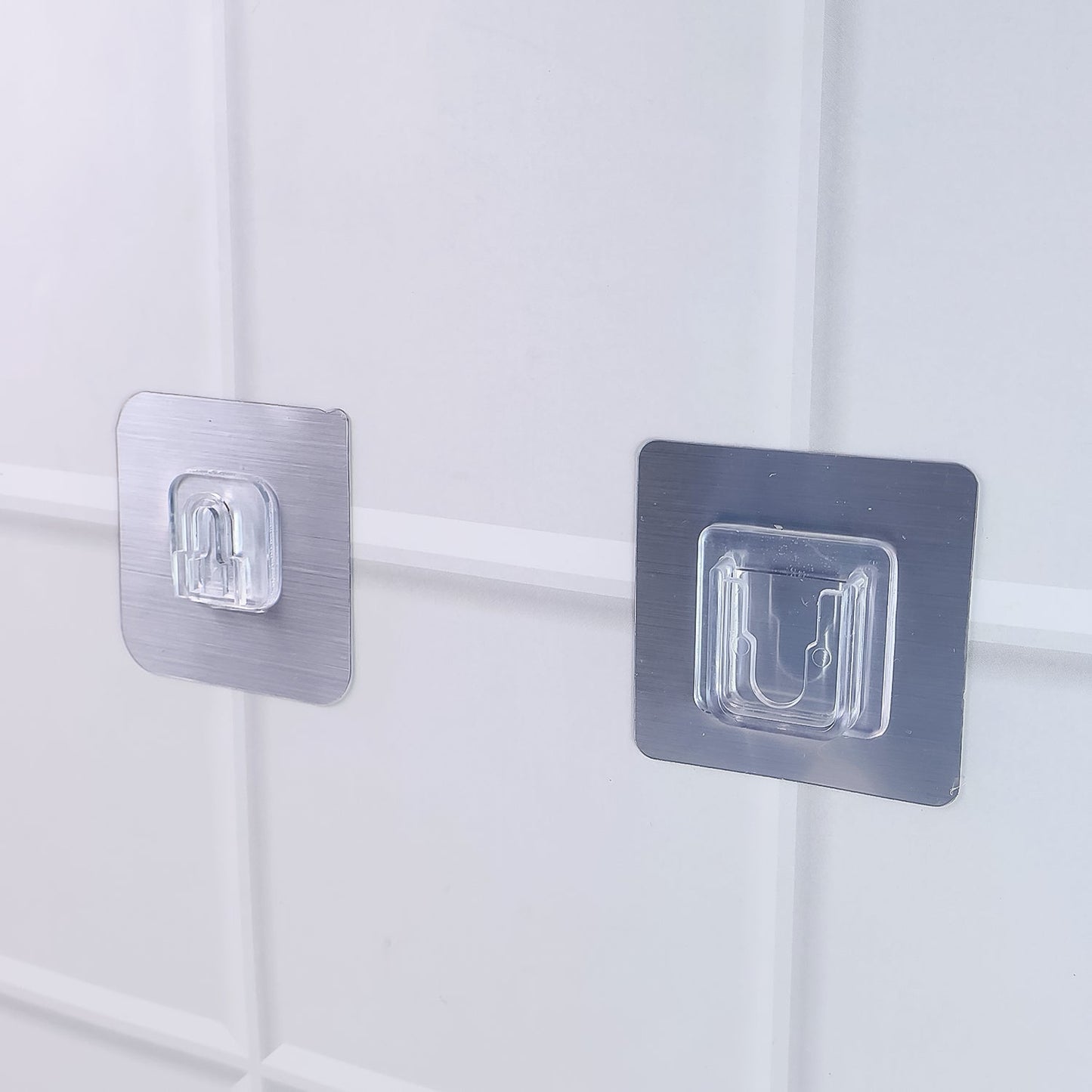 Self-Adhesive Transparent Wall Hooks Set