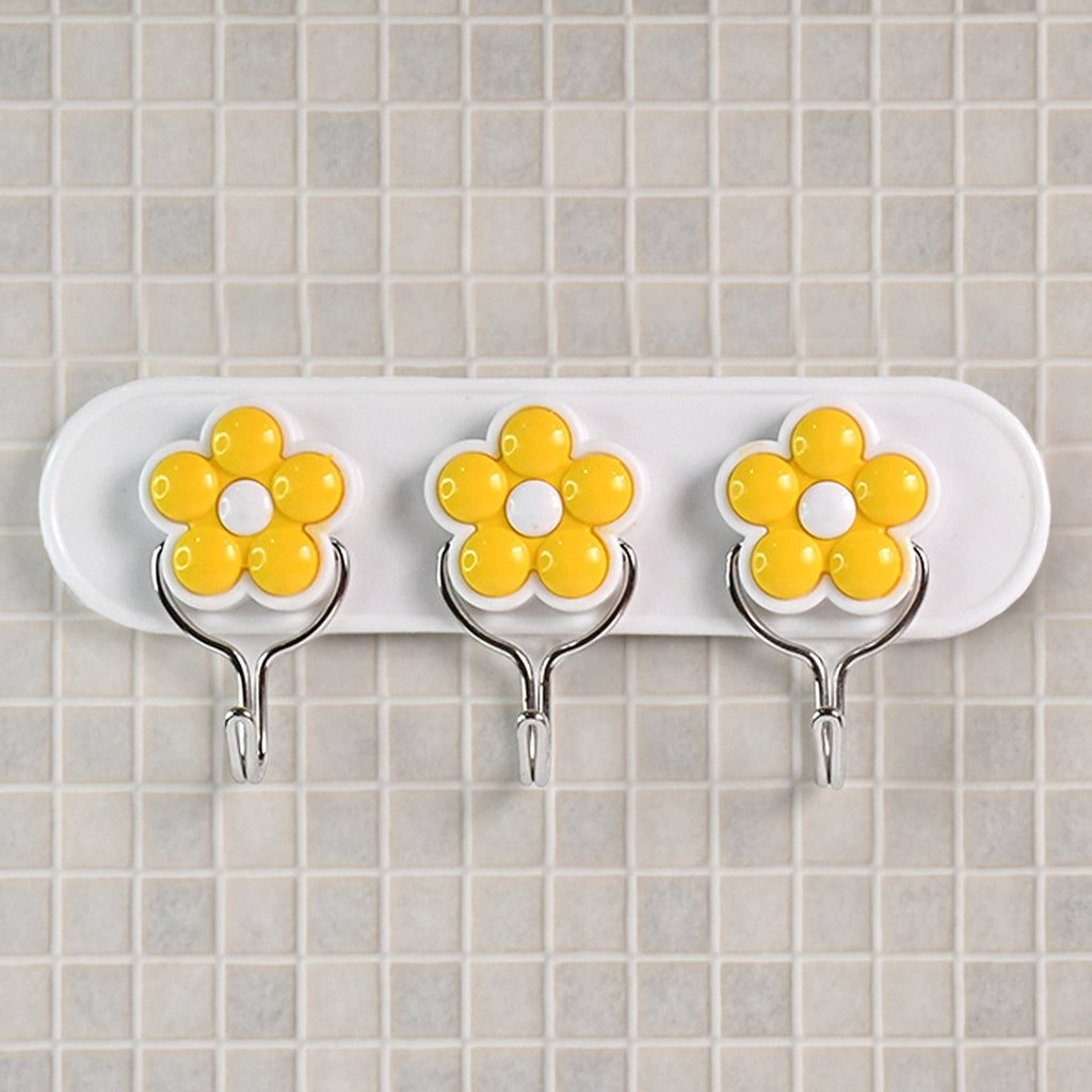 Multipurpose Strong & Hook Self-Adhesive hooks for wall Heavy Plastic Hook  (1 Pc)