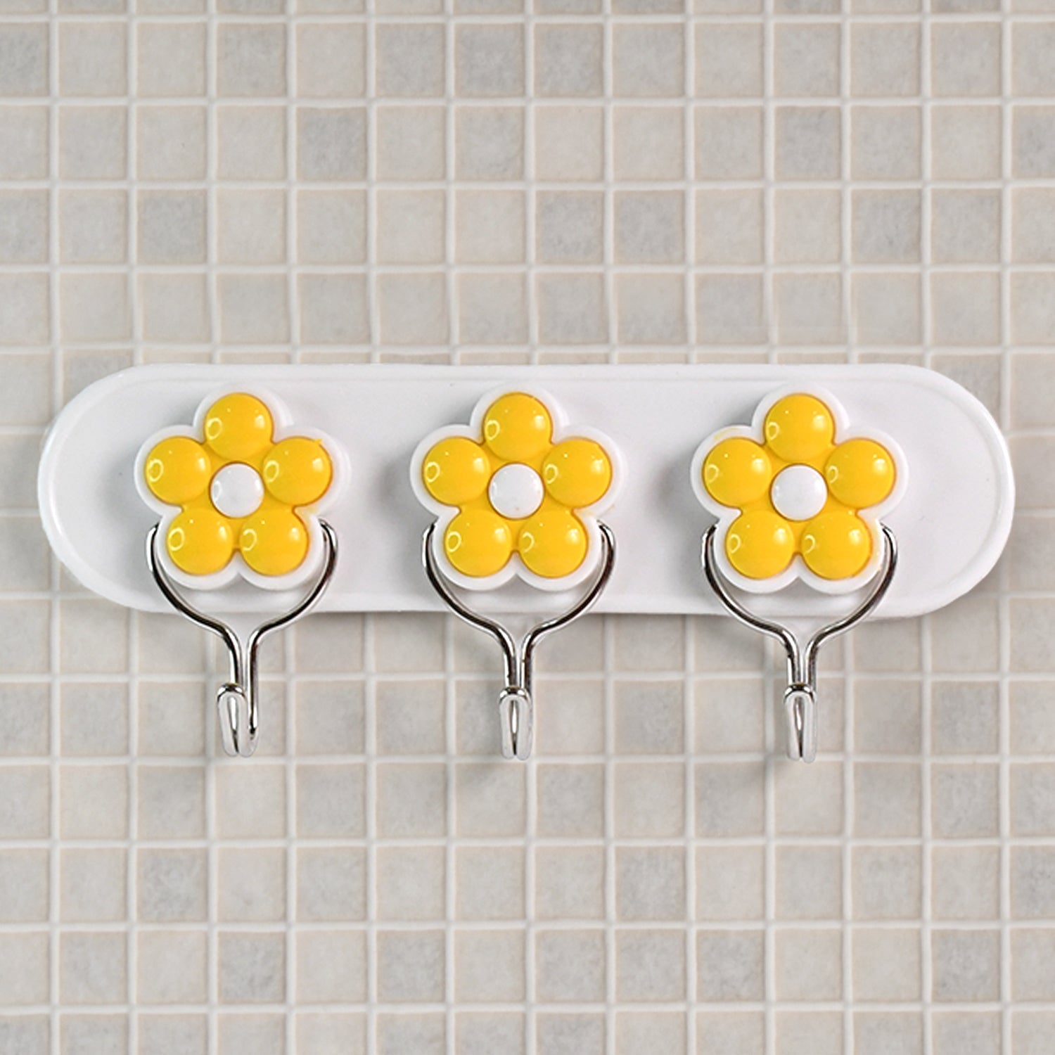 Multipurpose Strong & Hook Self-Adhesive hooks for wall Heavy Plastic Hook  (1 Pc)