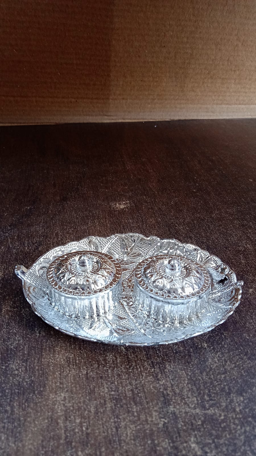 Leaf Shape Special Puja Thali (1 Pc / Mix Design)