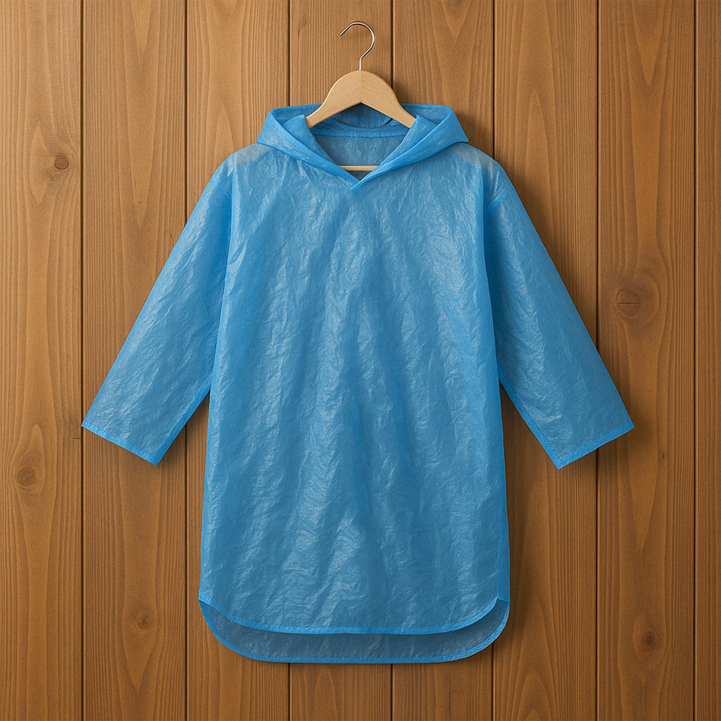 Ultra Lightweight Disposable Raincoat with Hood for Adults (1 Pc)