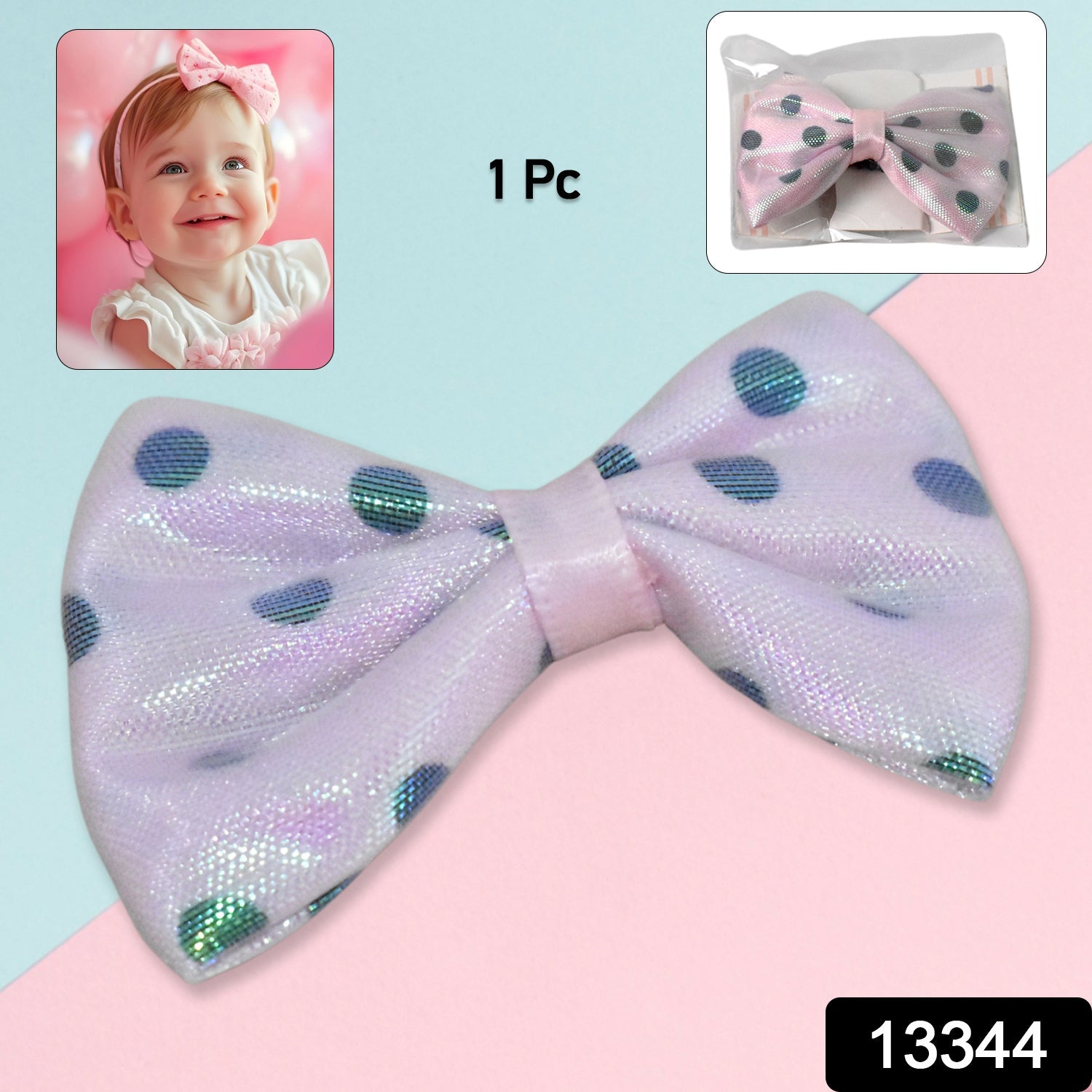 Hair Bow Knot Clip Suitable For Girls (1 Pc), Hair accessories