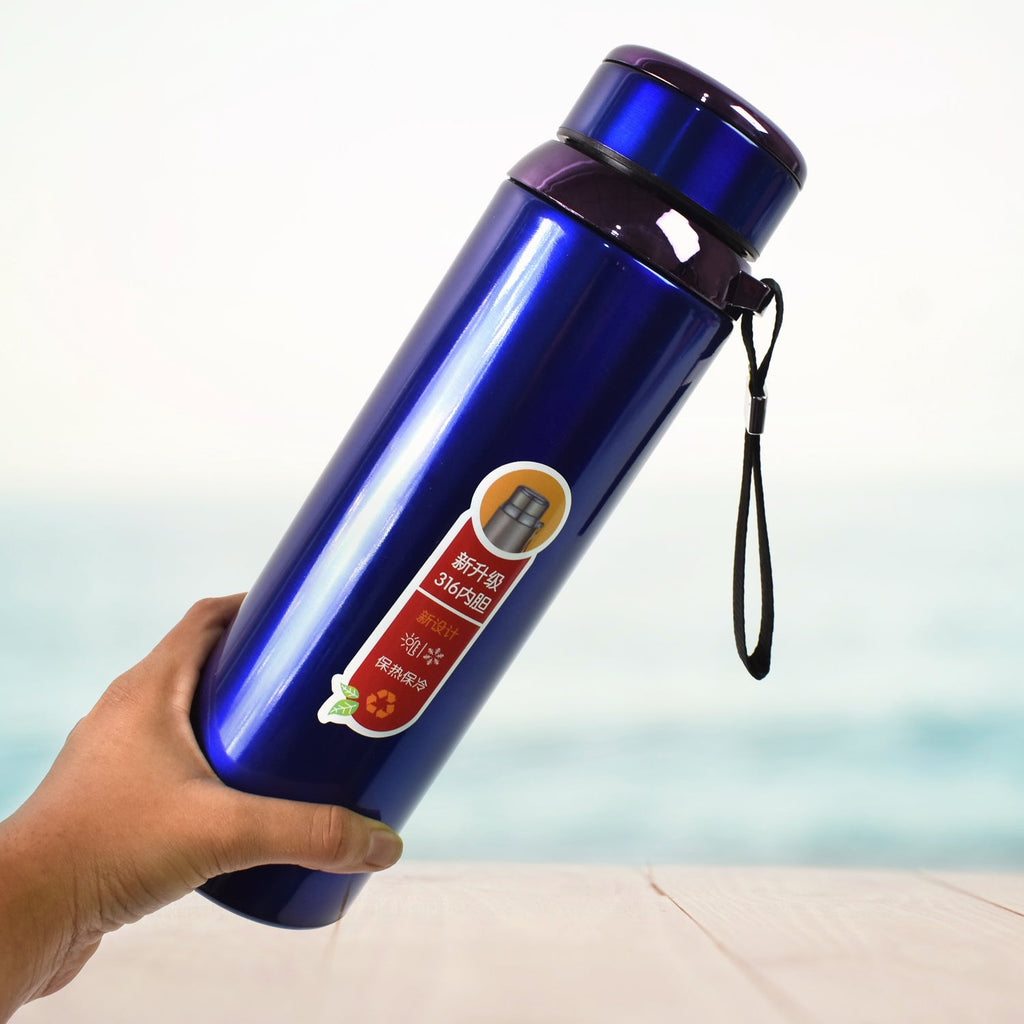 Vacuum Insulated Stainless Steel Bottle, Double walled (Approx 1000 ML / 1 Pc / Mix Color)