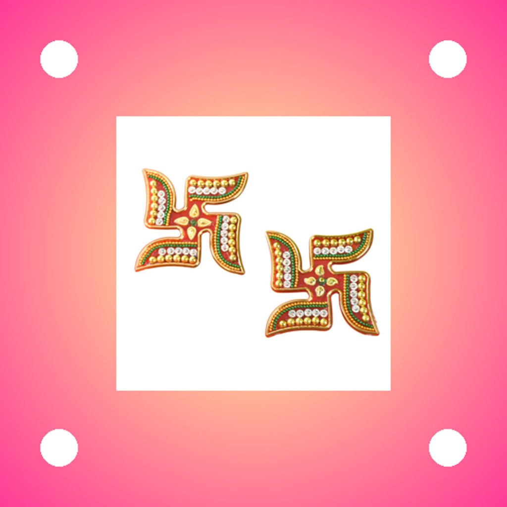 Decorative Swastik Sticker (2Pc Set)