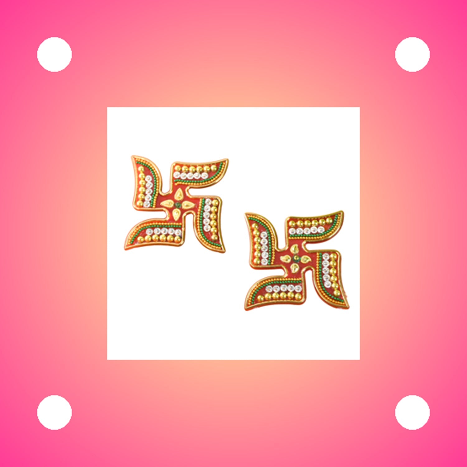 Decorative Swastik Sticker (2Pc Set)