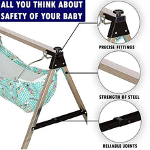 Baby Boys And Girls Portable Folding Swing Stainless Steel Stand (1 Pc)