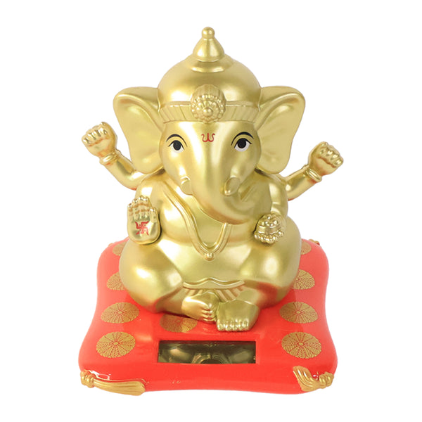 Decorative Religious Large Lord Ganesha Idol With Solar-powered Base (1 Pc)