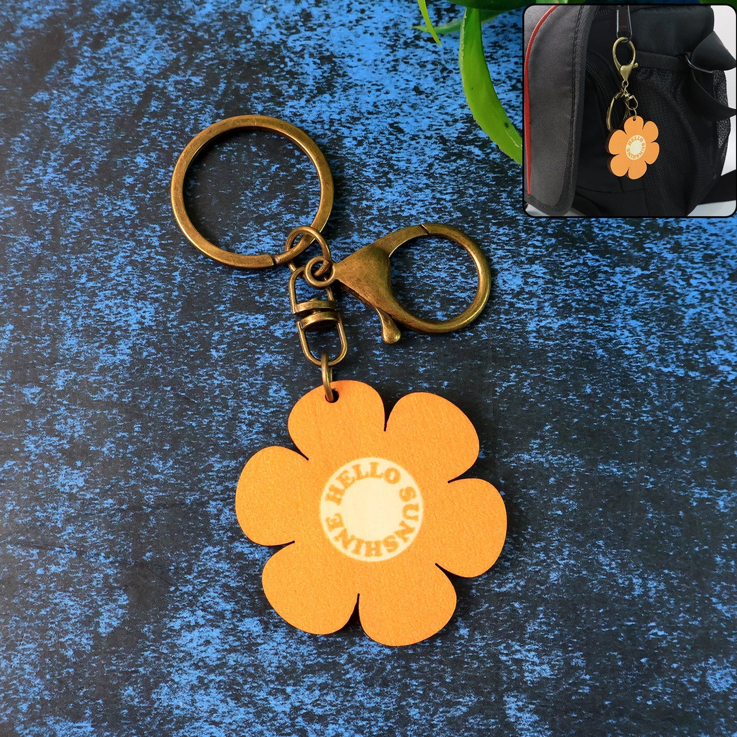 Flower Face Keychain with Cute Expression