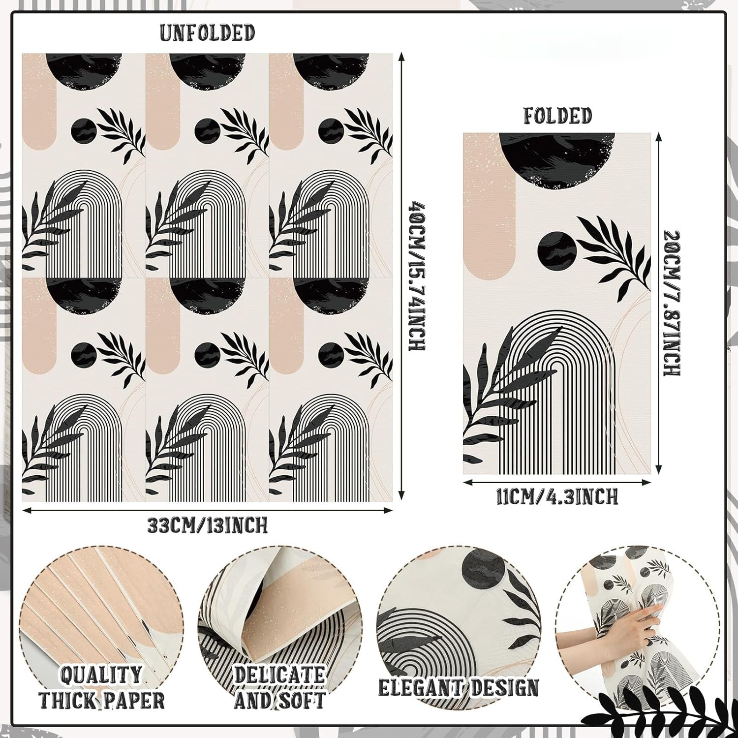 Premium Disposable Paper Napkins Approx 100 Pcs